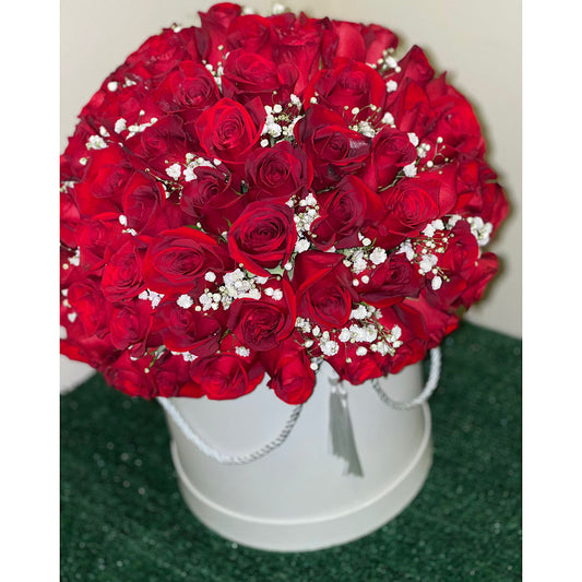 75 roses in a box